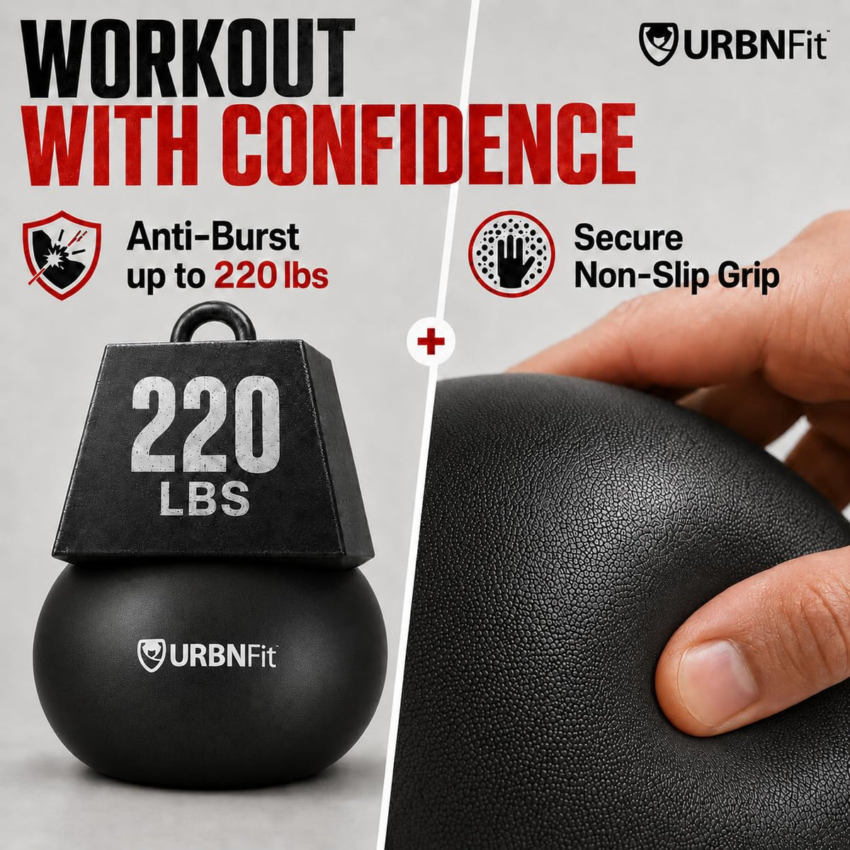 URBNFit Pilates Ball — 9 Inch Small Exercise Ball