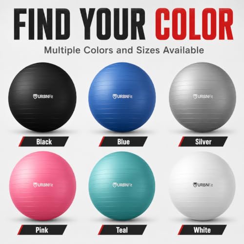 URBNFit Pilates Ball — 18 Inch Anti-Burst Excercise Ball Large